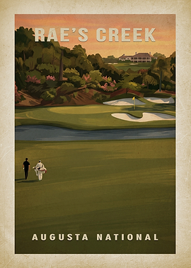 Augusta National Rae's Creek Golf Poster