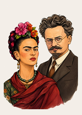 Frida Kahlo and Leon Trotsky