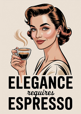 Elegance Requires Espresso Vintage