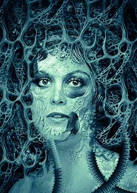 Surreal Portrait with Organic Network
