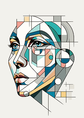 Geometric Portrait of a Woman