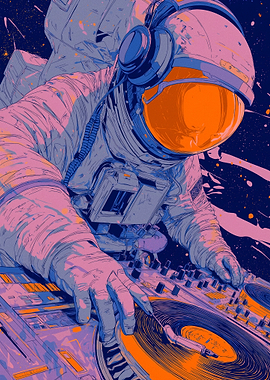 Astronaut DJ in Space