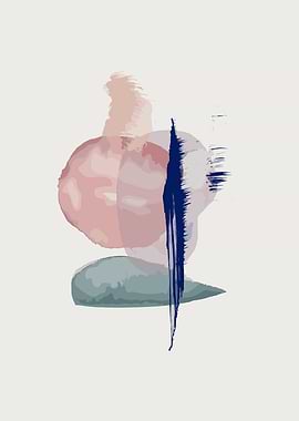 Abstract Brushstrokes in Earth Tones
