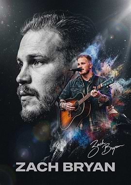 Zach Bryan Music Poster