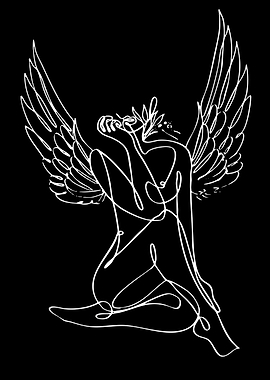 Angel Line Art