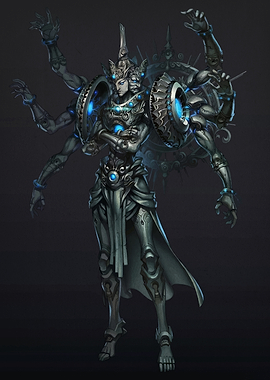 Multi-armed Mechanical Warrior