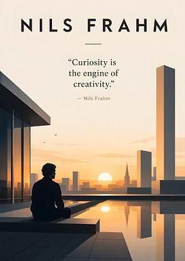 Nils Frahm Quote with Cityscape