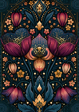 Art Nouveau Floral Pattern