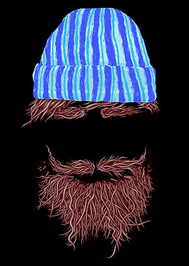 Striped Beanie and Red Beard