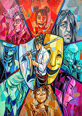 Katana Zero Characters Collage