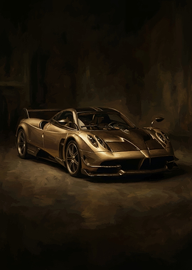 Golden Pagani Hypercar