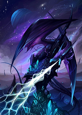 Cosmic Dragon with Lightning