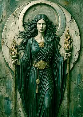 Goddess with Torches