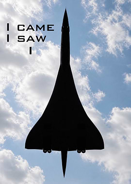 Concorde Silhouette with Text