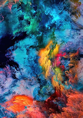 Vibrant Abstract Swirls of Color