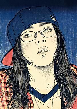 Woman in Baseball Cap and Glasses