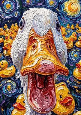 Surreal Duck and Rubber Ducks