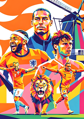 Netherlands Football Team Pop Art