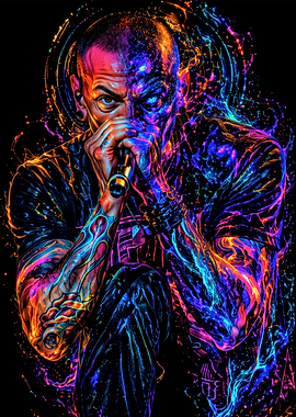 Chester Bennington Abstract Portrait
