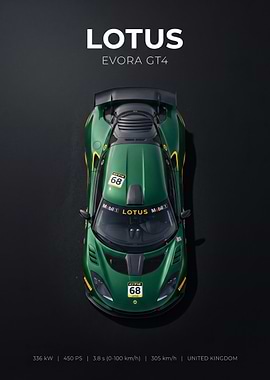 Lotus Evora GT4 Top View
