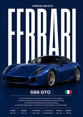 Ferrari 599 GTO Poster