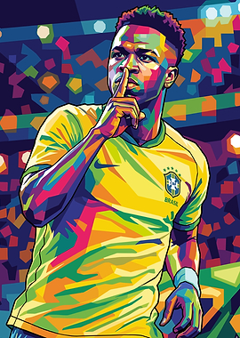 Vinicius Jr. Pop Art Portrait