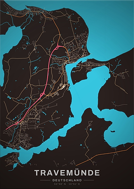 Travemünde Map Poster