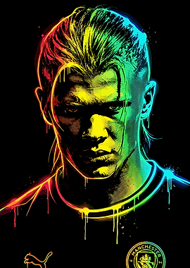 Erling Haaland Pop Art Portrait