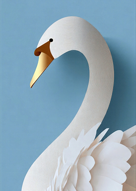 Paper Swan Sculpture