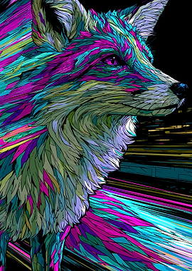 Vibrant Fox Portrait