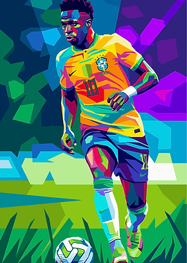 Vinicius Jr. in Pop Art Style