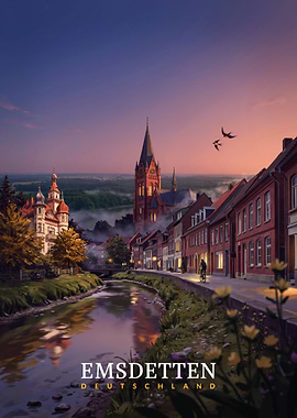 Emsdetten at Dusk