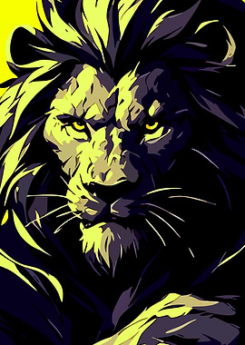 Stylized Lion Portrait