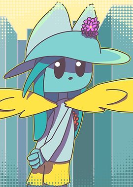 Cute Blue Creature in Hat