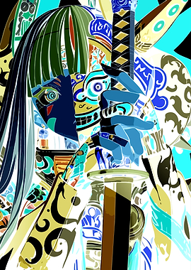 Stylized Samurai Warrior with Katana