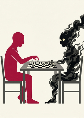 Chess Game Between Human and Shadow