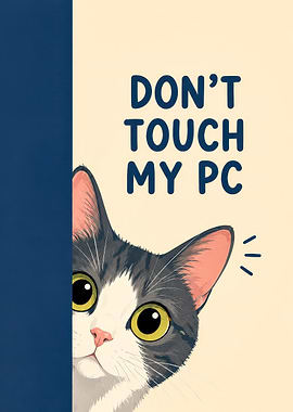 Don't Touch My PC Cat