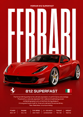 Ferrari 812 Superfast Poster