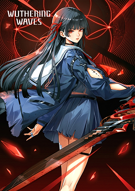 Wuthering Waves Anime Girl with Sword