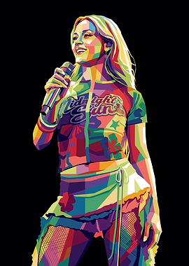 Colorful Pop Art Portrait of a Zara Larsson