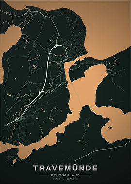 Travemünde Map Sand