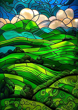 Stained Glass Landscape