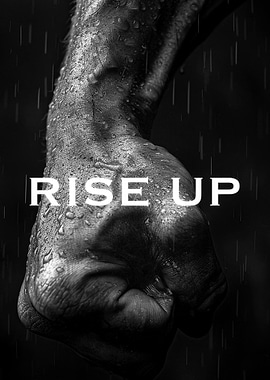 Fist with 'RISE UP' text