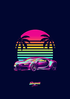 Retro Bugatti Chiron