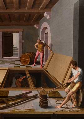 Scene in a Wine Cellar