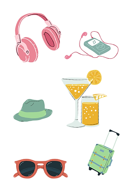 Travel Essentials Illustration