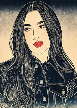 Japanese Style Portrait of a Woman