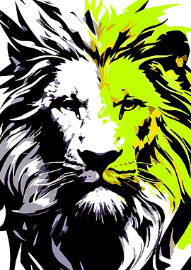 Stylized Lion Portrait