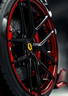 Ferrari Wheel Close-up