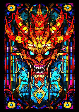 Dragon Stained Glass Art